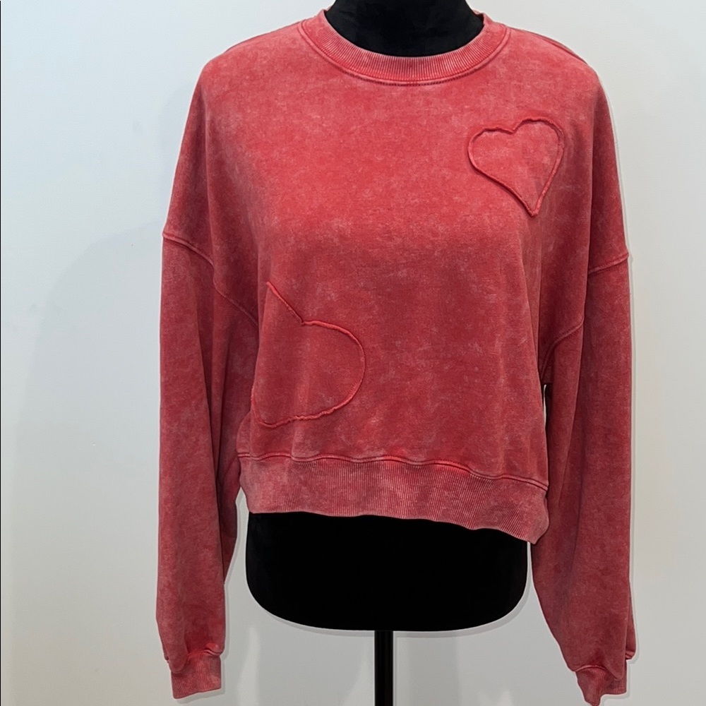 Heart Patch Red Sweatshirt